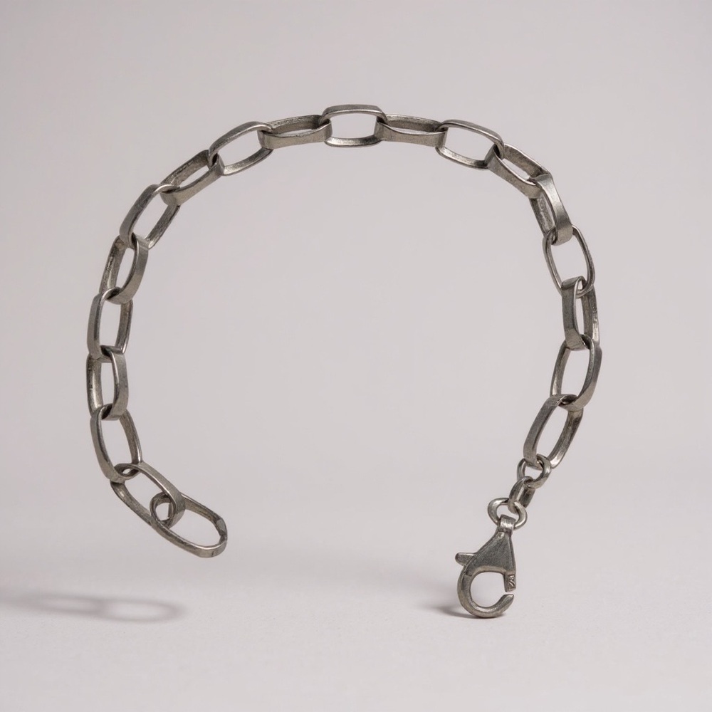 Silver stamped Bracelet for Men or woman​ - Picture 3 of 4